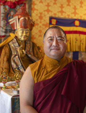 Rabjam Rinpoche Bestowing Guhyagarbha and White Manjushri Abhishekas