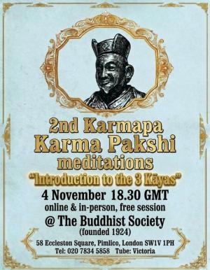 Meditations recommended by 2nd Karmapa, Karma Pakshi | Charles Manson | Online & @ The Buddhist Society (London)