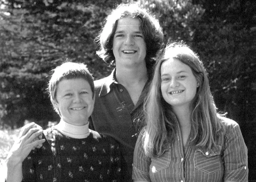 With Her Children and Early Connections to Tibetan Buddhism (early 70s)