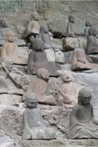 Tibetan Buddhism, Non-secularism, Buddhist arhat stone statues Mt. Nokogiri, Japan