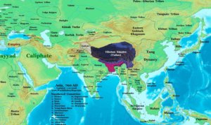 Tibet 700ad map