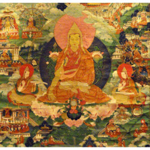 Zongkapa Lobsang Zhaba or Tsongkhapa (1357–1419), Tibetan Buddhism Gelug school of Tibetan Buddhism