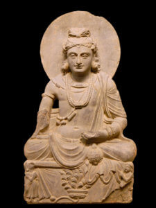 Buddhist tradition, Maitreya is a bodhisattva who will appear on Earth in the future, achieve complete enlightenment, and teach the pure dharma