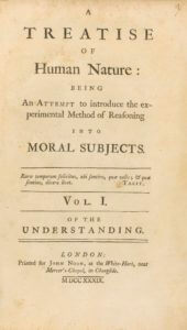A Treatise of Human Nature (1738–40) Scottish philosopher David Hume