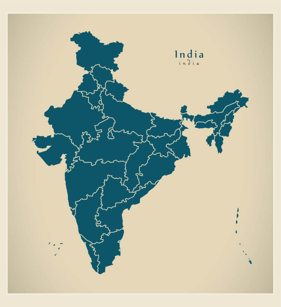 shutterstock_256050193 map of india
