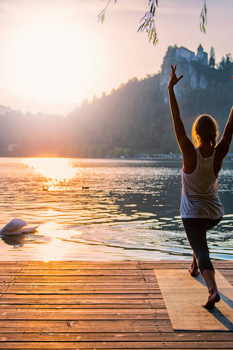 Yoga by the water